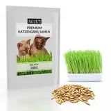 Naturlie XXL 200g Premium Katzengras Samen Set: Saatgut für 80 Töpfe fertiges Katzengras - Saatgut für eine sanfte/weiche Katzenwiese - Premium Saatgut für Deine Katze