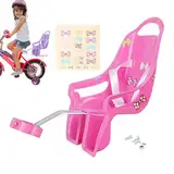 Qikam Puppenfahrradsitz Für Mädchenfahrräder | Kinderfahrrad Puppensitz mit Aufkleber für Mädchen | Fahrrad Puppen Sitz | Kinderfahrrad Zubehör | Babypuppen Fahrradträger Für Puppen