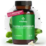 Vitabay R-Alpha Liponsäure 300mg - 120 vegane hochdosierte Kapseln - Bioverfügbar, Laborgeprüft & hergestellt aus hochwertigen Rohstoffen - Antioxidans Alpha Lipoic Acid R Alpha Liponsäure hochdosiert