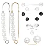 8 Stück Safety Pin Necklace Sicherheitsnadeln Sicherheitsnadel Brosche Strass Pennadel Damenbroschen Sicherheitsnadeln Elegante Broschen Schalpullover Mäntel Für Pullover Schal Kostüm Zubehör