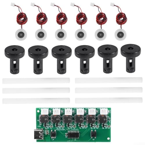 Benutzerfreundliches 1-teiliges Luftbefeuchter-Modul-Set mit Vernebler-Steuerplatine und sechs verstellbaren Sprühern