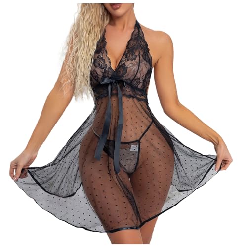 WKAYsIV Dessous String Womens Lingerie Sexy Korsett Unterbrust Putz Dessous Reizwäsche Nachtwäsche Sexy Frau Dessous Übergröße Sexy Dessous Sexy Kostüm Sexy(Schwarz,S)