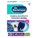 Dr. Beckmann Farb & Schmutzfänger Ultra | langanhaltender Farbschutz für dunkle Wäsche und intensive Farben | ultrastark und mit Aktivkohle für Farbbrillianz | 10 Tücher