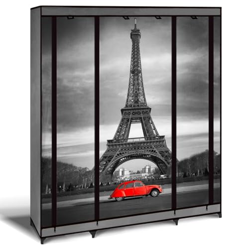 IDMarket XXL-Kleiderschrank Paris, Stoff