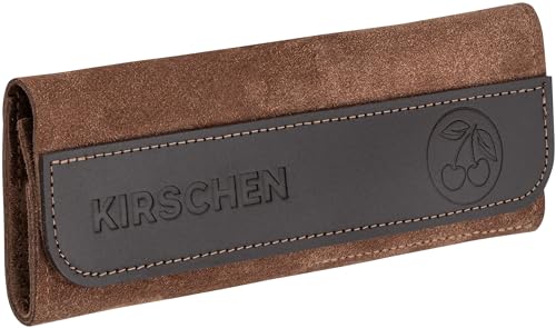 KIRSCHEN Werkzeuge 3307000 Schnitzmessersatz in Veloursleder-Tasche, 3-teilig - Kerbschnitzmesser für Anfänger & Profis