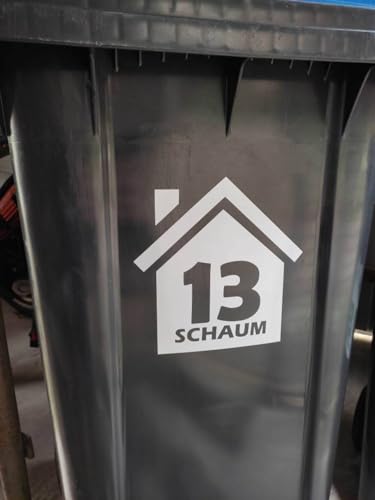 Premium personalisierte Mülltonne Aufkleber Sticker für deine Wheelie Bin Mülltonnenorganizer - 1 Stück