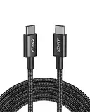 Anker USB C Kabel, 100W USB C auf USB C Kabel, Typ-C Ladekabel, Schnellladekabel 3m lang für iPhone 16/15 Serie, MacBook Pro/Air, iPad Pro/Air, Galaxy S24, Pixel, Switch, LG und mehr (Schwarz)