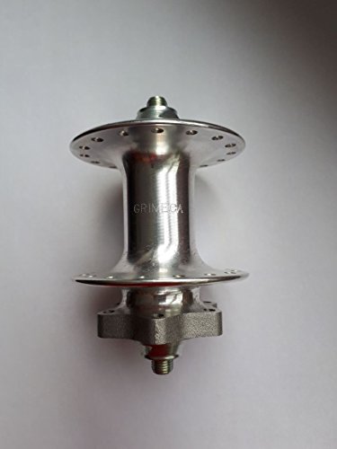 GRIMECA Vorderrad Nabe SS Silber Aluminium poliert 32 Loch Disc 6 Loch Aufnahme NEU
