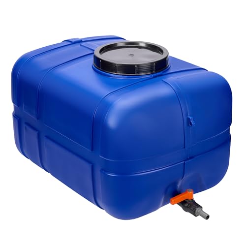 Garronda Wassertank 150 Liter Wasserbehälter mit Deckel Regenwassertank Großbehälter für Haushalt und Gewerbe GD-0098 (Blau)
