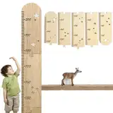 Holz Messlatte Kinder,5 Stück Messlatte Kinderzimmer,Messlatten Kinder Hölzernes Wandlineal,Kinder Höhe Diagramm Wandsticker, Geeignet für Höhen Ca 50 Bis 200 cm,Für Wanddekoration Im Kinderzimmer