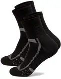 Occulto Damen & Herren Laufsocken 2er Pack, 4er Pack (Modell: Sam) 2 X Schwarz 39-42