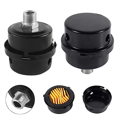 Luftkompressor Schalldämpfer Filter - 2 Stück Metall Luftfilter 3/8" 16mm Gewinde Ansaugfilter für Kompressor Ansaugluftfilter Ersatz