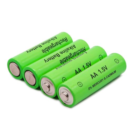 DIIOOMIEEU 4 x wiederaufladbare 1,5 V Alkaline-Batterien, wiederaufladbare AA-Batterien, langlebige Power-Lösung für Elektronik-Geräte
