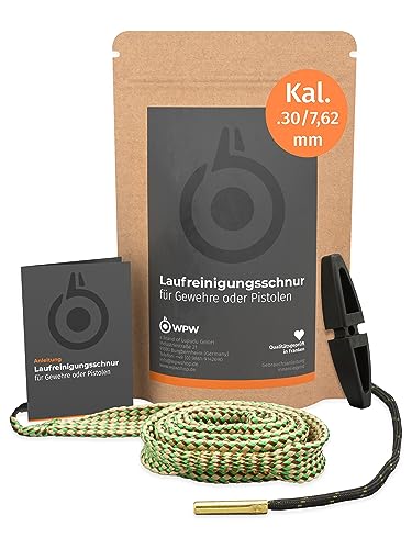 WPW Laufreinigungsschnur für Gewehre als Waffenreinigungsset & Laufreiniger, Kaliber .308, Kaliber .30, Kaliber 30-06, Kaliber 7,62 mm, Büchsen & Langwaffen