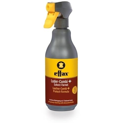 RL24 Effax - Leder-Combi + Schutz-Formel | reinigende Lederpflege | nimmt Schmutz, Dreck & Fett auf | Lederreiniger mit milden Tensiden | Pflege ohne zu fetten | 1 x 500 ml Spray