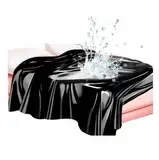 Sexy Bettlaken Wasserdicht Wet Bettwäsche Kissen Sex PVC laken Sheets Für Paare 210 * 200cm Dicke 0,18 mm (210 * 200cm schwarz)