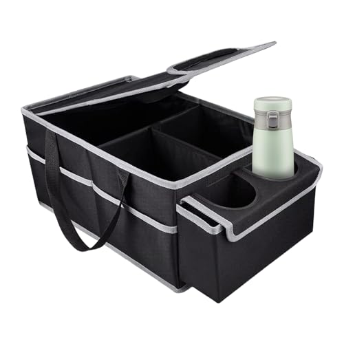 Djowyh Beifahrersitz-Organizer | Klappbarer Auto Sitz Organizer - Inklusive Getränkehalter Und Stauraum Für Werkzeug Im Auto- Und LKW-Innenraum Bei Reisen