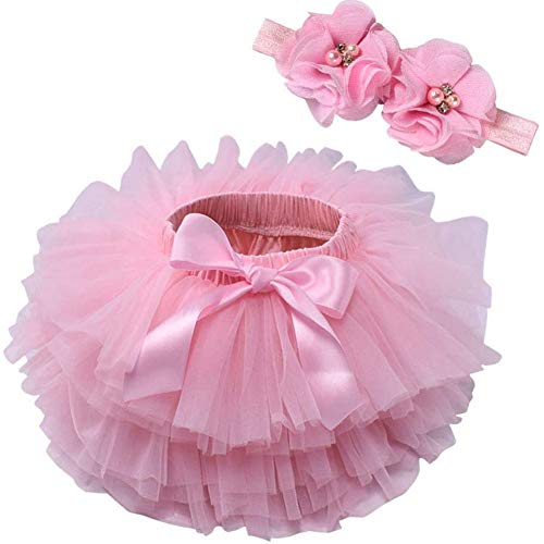 Vobozeany Tutu Röcke Baby Mädchen Super süße Tüllrock Minirock Prinzessin Rock + Stirnband Kleid Outfits Fotografie Geburtstag