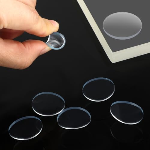 Teaaha 40 Stück Antirutsch für Glasplatten, 25mm Transparente Antirutsch Pads, Gummi Glas Tischplatte Greifer Silikon Punkte Für rutschfest Für Esstische, Couchtische, Werkbänke, Schneidebretter