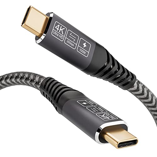 CAKOBLE USB C Kabel auf USB C 0.5M, USB 3.2 Gen2 Typ C ladekabel, 20 Gbps Datenübertragung, 100W 20V/5A Schnellladekabel,4K @ 60Hz Videoübertragung für Laptop, Mobiltelefon, USB-C-Geräte.