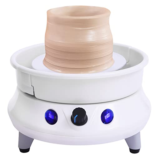 Elektrische Töpferscheibe, 120W Tonmaschine Mit 15 cm Drehteller 2000 U/min Einstellbare Geschwindigkeit, Keramik-Arbeit Tonformmaschine für Keramikarbeiten Keramik Clay Art Craft Geschenk Heimwerken