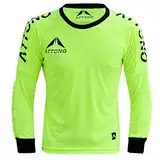 ATTONO Kinder Torwarttrikot Torwartshirt Fußball Torwart Trikot gepolstert - gelb 140