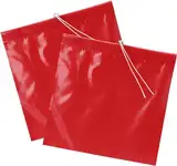 2 Stück Warnflagge Rot 30x30cm Rote Fahne Überlänge Warnfahne mit Seil Schlussfahne Signalfahne Endfahne Fähnchen Überhang für Transport Fahrradträger Auto Wohnwagen
