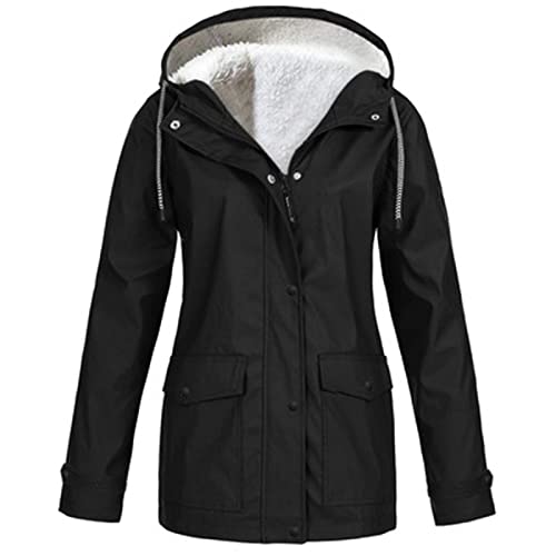 AEGJEGVD Übergangsjacke Damen Regenjacke Wasserdicht Regenmantel Windbreaker mit Kapuze Fahrradjacke Regencape Regenjacken Windjacke Wanderjacke Outdoor Jacken Radjacke Regenponcho Große Größe 2024