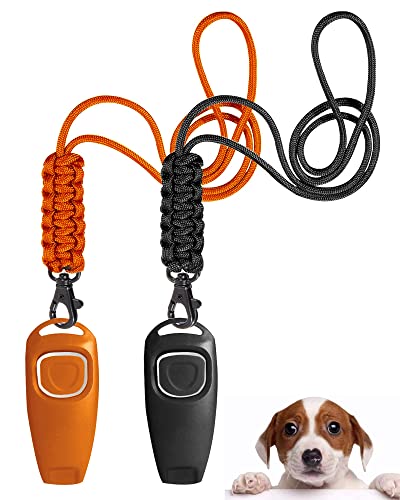 TODREMOU Hundepfeife Rütter Rückruf-Hundepfeifen Hochfrequenz Klicker Hundeklicker Set Clicker Hundetraining Clickertraining