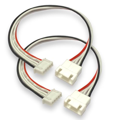 VUNIVERSUM 2x Stück 20cm JST-XH Premium 4S 5Pin Balancerkabel Balancer Kabel Verlängerung Ladekabel XH Stecker auf Buchse 24AWG Adapterkabel für Lipo Akku