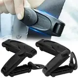 YUPDFGB 4 Stück Auto Sicherheitsgurt Clip, Universal-Sicherheitsgurt Einsteller, Autositz Gurtversteller, Gurtversteller Clips Auto-Sicherheitsgurt Clip Einsteller für Erwachsene Kinder(Schwarz)