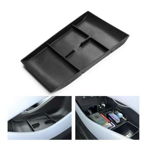 Smabee Zentrale Aufbewahrungsbox für BYD Seal Pure Electric Car Center Console Organizer TPE Container Organizer Ordnen Auto Innenraum Zubehör Schwarz