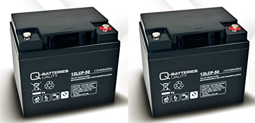 Q-Batteries AGM Rollstuhlbatterie für Meyra Power Primus 2 x 12V 50Ah