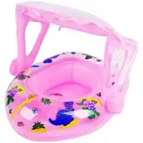 Baby Swimming Pool Float - Dinosaurierbabypool Mit Sitz Und Griff, Kinderschwimmring | Wasserspielzeug Für 1 Bis 5 Jahre Aufblasbares Schwimmboot Mit Sonnenschirm Für Den See Badewanne Fahrt