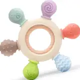 Okonkn Beißring Baby,Zahnungshilfe Baby Spielzeug Bpa-Frei Silikon Zubehör Für Jungen Und Mädchen (1er-Pack (ohne Gedenkkarte))
