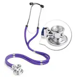 Case Cover Multifunktionales Arzt Stethoskop, Stethoskop, Aluminium, Legierter Stahl, Lila, Herz-Kreislauf- und respiratorische Auskultation, allgemeine medizinische Verwendung