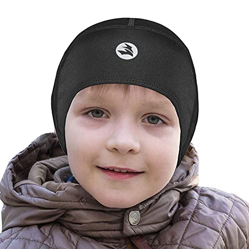 EMPIRELION Kinder-Helm-Einsatz für Teenager, dünne Thermo-Totenkopfkappen, Ohren, Beanie, Laufmützen für Jungen und Mädchen, Unisex Kinder