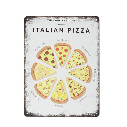 Pizza-Food-Art, Pizza, italienischer Lebensmittelmarkt, Essens- und Getränkeposter, Küchendekor, Küche, Vintage-Blechschilder, einzigartige Heimdekorationen, Wanddekoration, Metallposter für Zimmer, 2