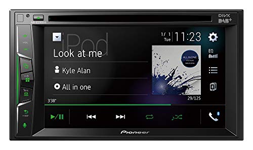 Pioneer AVH-A3200DAB-AN inklusive DAB-Antenne 2-DIN-Multimedia Player, 6,2-Zoll ClearType-Touchscreen, Smartphone-Anbindung, USB, DAB/DAB+ Digitalradio, Bluetooth, 13-Band-Grafikequalizer