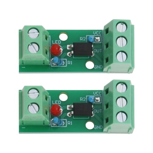 Be In Your Mind 2-teiliges Optisches Isolatormodul Spannungs-Strom-Konvertermodul Eingangs-Optoisolator 12V 80 KHz 1 Kanal PC817 EL817 SPS-Prozessoren