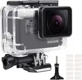 wasserdichte Gehäuse für GoPro Hero 5/6/7, 60M Wasserresistente Tauchen Schutzhülle Gehäuse mit Schnellmontage Klammer & 12 Anti-Fog-Einsätze Zubehör für Gopro Hero 5/6/7 Action Camera