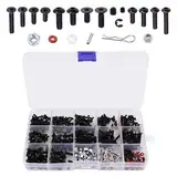 GIONAR 500 teiliges Universal RC Schraubenset, für RC Cars Trucks Crawler, M3 M4 Inbus Schrauben Muttern Shell Schnallen, Inklusive magnetischer Schraubenablage für einfache, RC Reparaturwerkzeug Kit