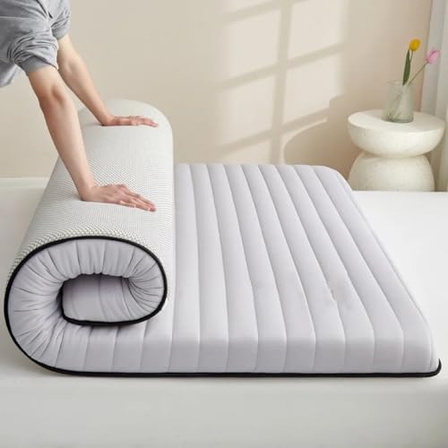 Hdylianx Japanische Moderner Stil Futon Matratze,Bodenmatratze,Faltbare Camping Matratze,Weich und bequem, Zur Nutzung im Home Camping Schlafsaal 90x200cm (Grau, 90x200cm)