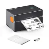 VEVOR Bluetooth Etikettendrucker HD(300DPI), DHL Etikettendrucker mit USB-Anschluss und Automatische Erkennung von Etiketten, Unterstützt Windows/MacOS/Linux, Geeignet für Amazon, Ebay, Etsy, etc