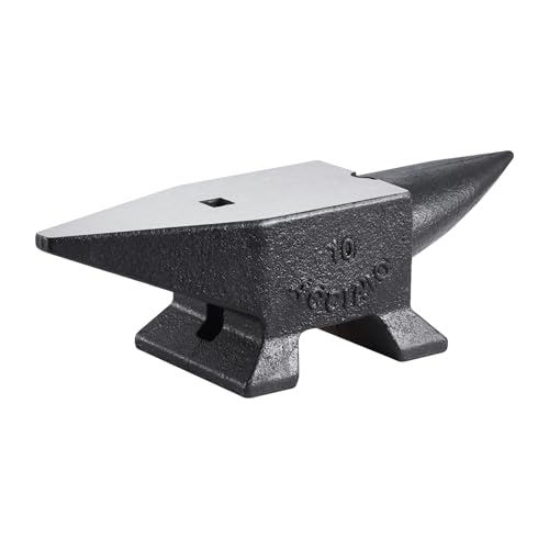 VEVOR 10kg Schmiedeamboss 55HRC Stahl Schmiede Werkzeug 35, 3x11, 3x16cm Amboss mit einer Arbeitsfläche von 355x110mm, Abflachen Schmieden und Formen Metall, Cast Iron Anvil 22 LBS, Schwarz & Grau