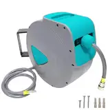 SUBTLETY Druckluftschlauch Aufroller Automatisch 20m Inlet + 2m Outlet Schlauchaufroller mit 1/4" Anschluss Wandschlauchhalter Schlauchtrommel Druckluftschlauch-trommel für Werkstatt Garten