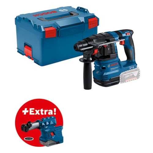 Bosch Professional 18V System Akku-Bohrhammer GBH 18V-22 (mit SDS plus, ideal zum Bohren von 6- bis 10-mm-Löchern, KickBack Control und Vibration Control, inkl. GDE 18V-12, in L-BOXX)