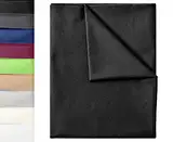 GREEN MARK Textilien Klassische Bettlaken | Betttuch | Laken | Leintuch | Haustuch 100% Baumwolle ohne Gummizug vielen Größen und Farben Größe:180x275 cm, schwarz…