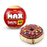 MAX Premium Snacks Bausteine, Krapfen (bis zu 200 Teile, 6 zum Sammeln). Bausteine für Teenager, Erwachsene und Sammler. Baue, sammle und präsentiere deine Sammlung an leckeren Snacks!