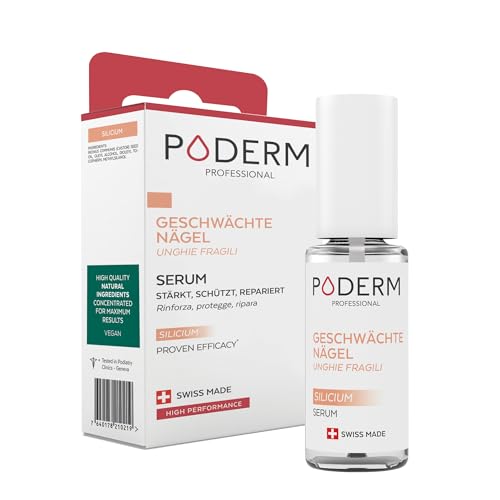 PODERM - STRAPAZIERTE NÄGEL CHEMOTHERAPIE – Serum Silicium - Beruhigt, kräftigt und repariert - Schützender Nagelhärter - Professionelle Pflege - Swiss Made